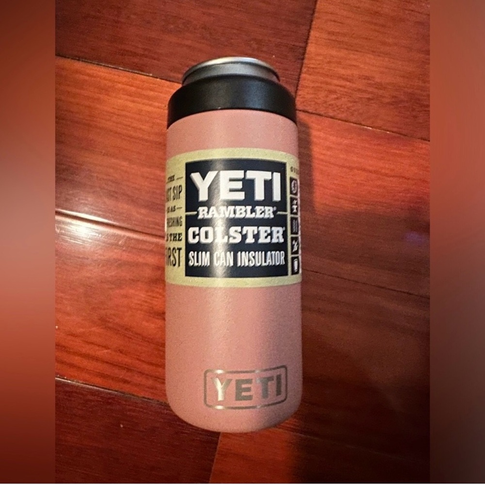 YETI 12 oz Rambler Colster Slim Can Insulator - Sandstone Pink
